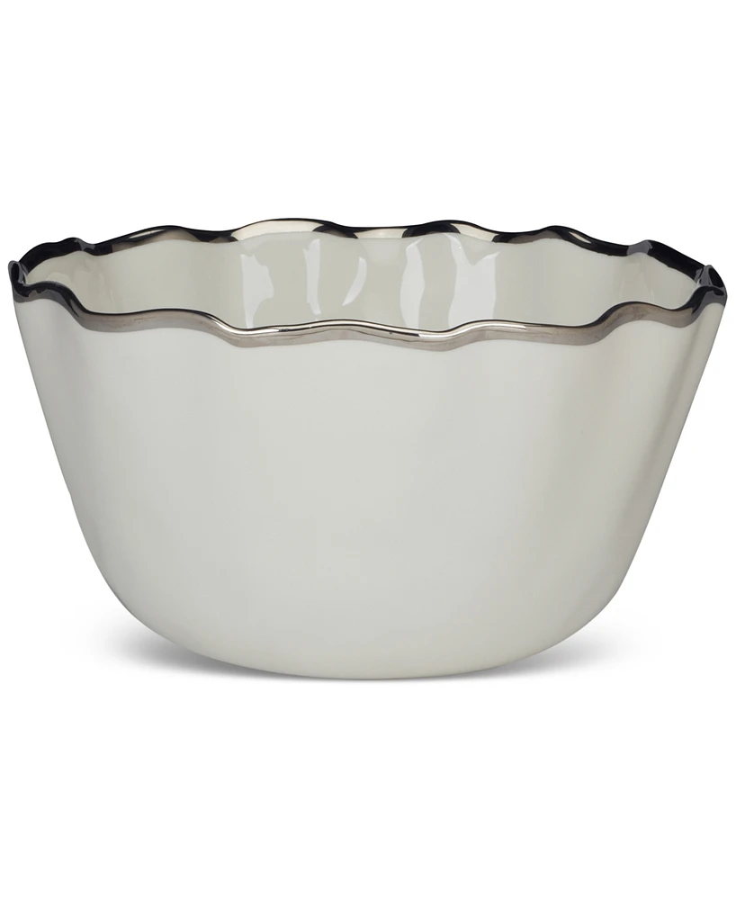 Certified International Regency Deep Metallic-Trim Porcelain Bowl