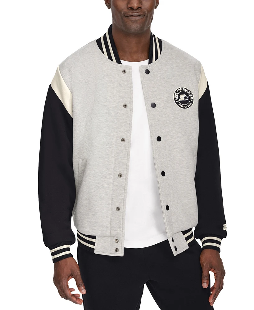 Starter Men's Heavyweight Fleece Varsity Jacket