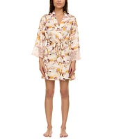 Flora by Nikrooz Women's Cindy Floral Satin Robe