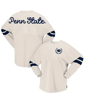 Spirit Jersey Women's Cream Penn State Nittany Lions Oversized T-Shirt