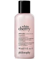 philosophy White Cherry Hydrating Shower Gel, Bubble Bath & Shampoo Stocking Stuffer, 3 oz.