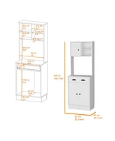 Fm Furniture Powell Microwave Kitchen Cabinet