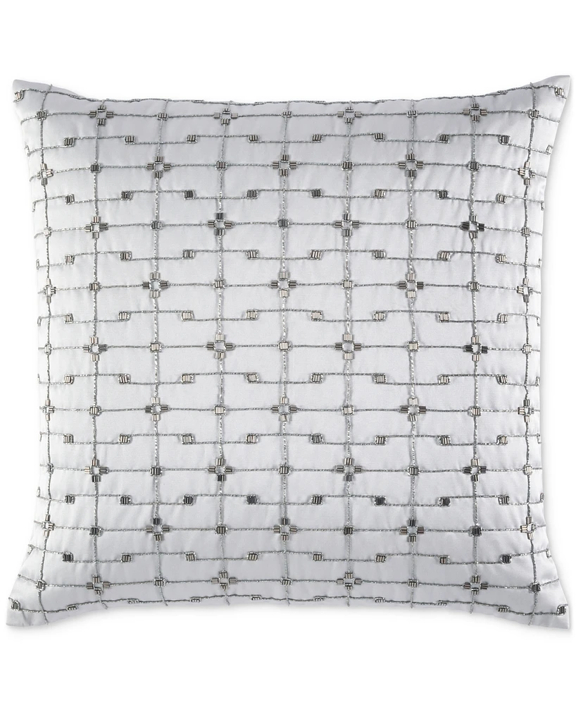 Hotel Collection Metallic Beaded Decorative Pillow, 18" x 18", Exclusively at Macy's