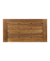Carlisle Modern Industrial Acacia Wood Coffee Table