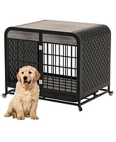 Streamdale Furniture Premium Dog Crate Furniture: Sturdy, Secure, Movable, Non-Toxic, Easy Assembly