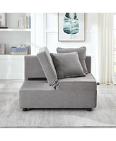 4-in-1 Convertible Sofa Bed with Sturdy Wood Frame