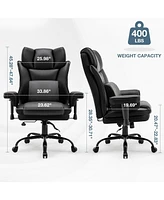 400lbs Ergonomic Office Chair with Massage Lumbar Support