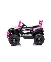 Streamdale Furniture Electric Ride-On Car with Remote Control, Swing, and Entertainment Features