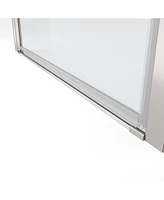 1 3/8" Adjustable Pivot Shower Door, 1/4" Tempered Glass