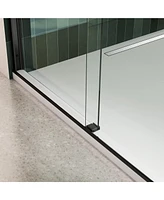 Bypass Shower Door, 56"-60"W x 74"H, 5/16" Tempered Glass, Matted Black