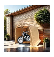 7x8FT Outdoor Storage Shed for Motorcycle, Atv, Tools