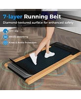 Costway 3-in-1 Walking Pad Under Desk Treadmill with Remote Smart App Control Led Display