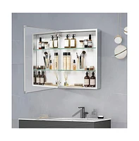 20x26" Medicine Cabinet with Mirror, Recessed or Wall Mount