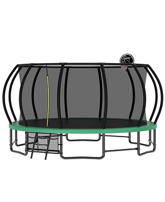 Simplie Fun 16FT Trampoline with Safety Net, Astm Approved, 1323 Lbs Capacity