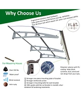 Polycarbonate Door Awning with Aluminum Alloy Brackets