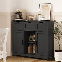 3-Drawer Sideboard with Ample Storage and Adjustable Shelves