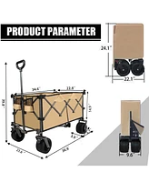 Streamdale Furniture Collapsible Beach Wagon: Large Capacity, Foldable, Durable