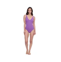 Profile by Gottex Women's Pretty Wild V-Neck One Piece Swimsuit
