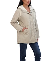 Sebby Juniors' Flight Satin 3/4 Cozy Lined Hooded Jacket