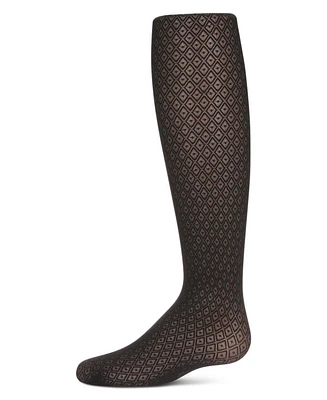 MeMoi Girls Diamond Dot Semi-Opaque Microfiber Tights