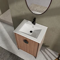 24" Modern Bathroom Vanity with Sink & Storage Cabinet