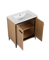 Streamdale Furniture 30" Bathroom Vanity with Storage Cabinet, Engineered Wood