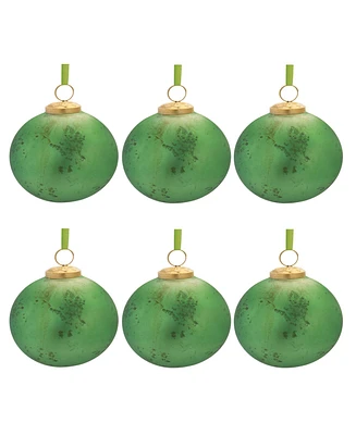 Slickblue Set of 6 Ball Ornaments: Festive Holiday Decor