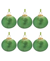 Slickblue Set of 6 Ball Ornaments: Festive Holiday Decor