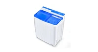 Slickblue 13Lbs Portable Compact Mini Twin Tub Washing Machine with Drain Pump Spinner