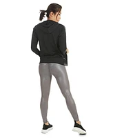 MeMoi Women's WellFit Metallic Print Scrunch Butt Legging