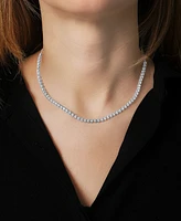 Diamond Four-Claw 17" Collar Necklace (4 ct. t.w.) in 14k White Gold, Created for Macy's