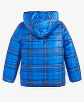 Epic Threads Little & Big Boys Camp Plaid Reversible Hooded Puffer Jacket, Created for Macy's