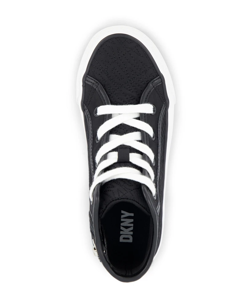 Dkny Little And Big Girls Katie Tall High Top Sneaker