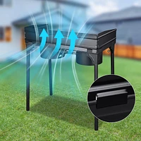 Yescom Propane Camping Stove Double Gas Wok Burner Turkey Fryer Detachable Legs
