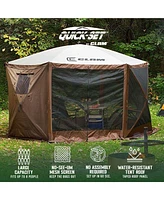 Clam Quick Set Escape Pop Up Camping Outdoor Canopy Gazebo Shelter with 6 Panels