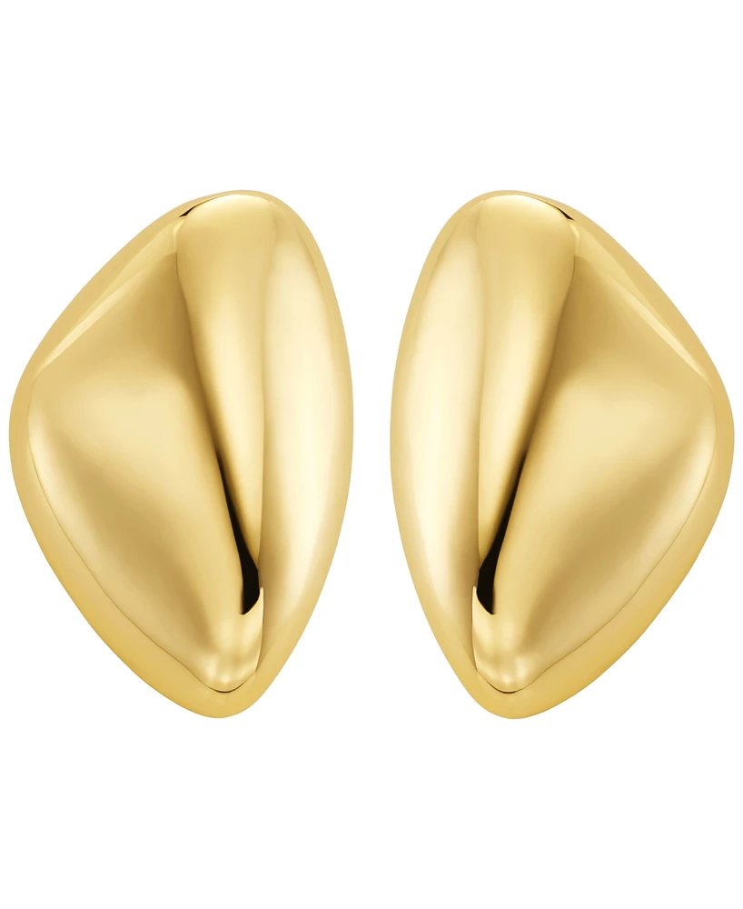 Michael Kors Brass Pebble Statement Earrings