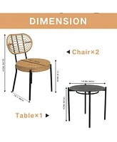 3-Piece Outdoor Wicker Bistro Set: Durable, Stylish, & Versatile