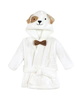 Hudson Baby Unisex Baby Plush Bathrobe and Toy Set, Dog, One Size