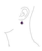 Bling Jewelry Western Style Teardrop Scroll Filigree Scroll Stabilized Purple Turquoise Lever Back Dangle Earrings For Women .925 Sterling Silver