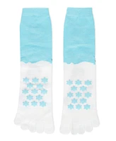 Festive Skiing Non-Skid Toe Socks