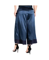 Standards & Practices Women's Chiffon A-line Crop Sateen Pants