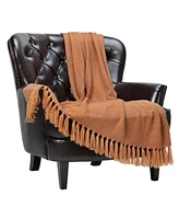 Chanasya Premium Mini Maze Super Soft Acrylic Throw Blanket With Tassels