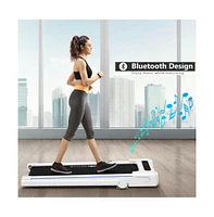 Slickblue 2.25 Hp 3-in-1 Folding Treadmill with Remote Control-White