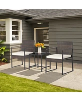 Skonyon 3 Pieces Modern Heavy Duty Patio Furniture Set with Coffee Table