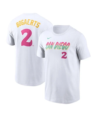 Nike Men's Xander Bogaerts White San Diego Padres City Connect Fuse Name Number T-Shirt