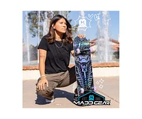 Madd Gear 31" x 8" 7-Ply Maple Deck Pro Series Skateboard for Ages 5+ Max 220 lbs, Holographic, 54mm Wheels, Abec-11 Bearings