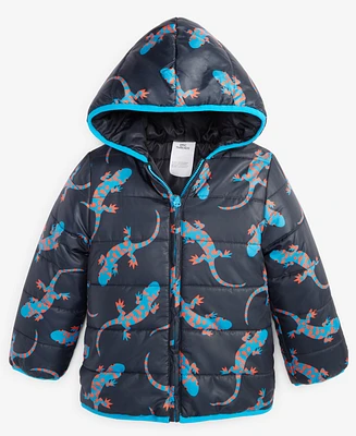 Epic Threads Toddler Boys Gecko Print Reversible Puffer Jacket, Created for Macy's