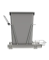 Rev-a-Shelf Pull Out Trash Can 35 Qt for Kitchen Cabinets, Silver, Rv-12KD-17C S