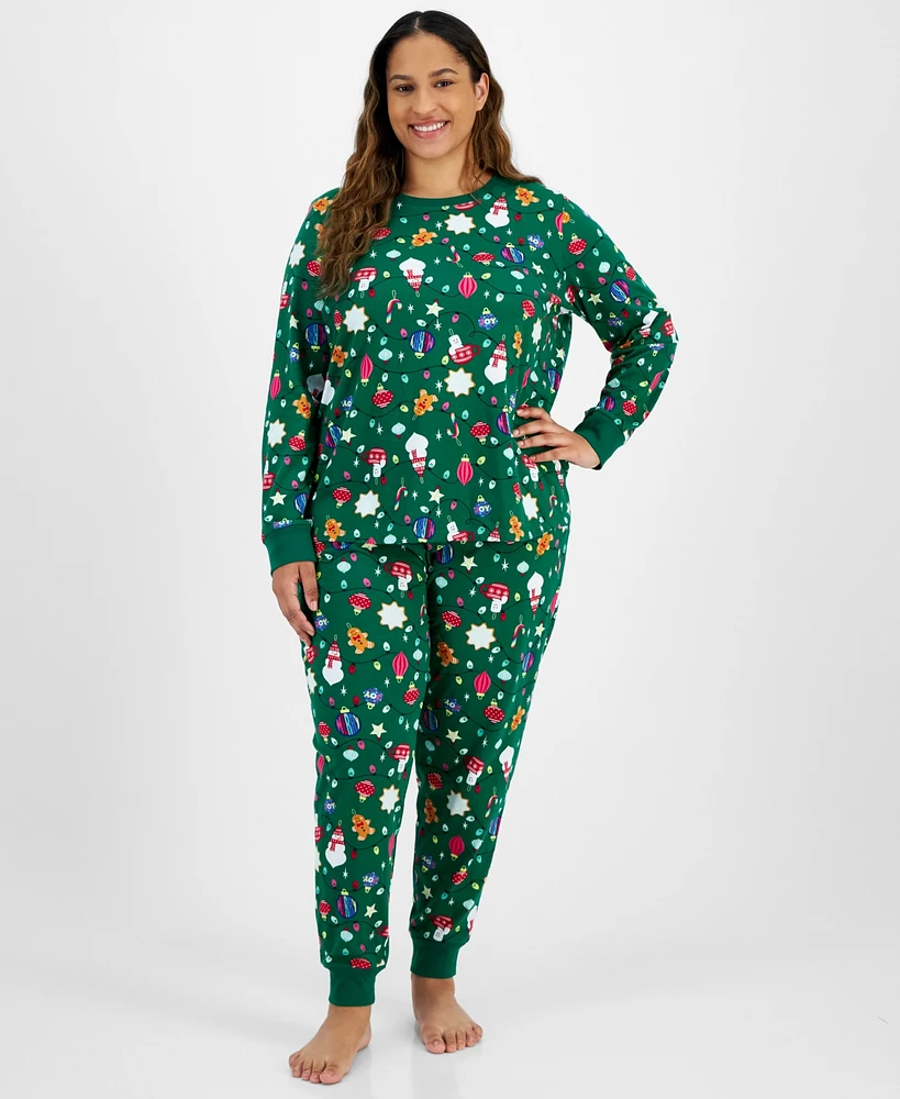 Holiday Lane Plus Ornament Cotton Matching Family Pajamas Set, Created for Macy's