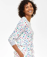 Holiday Lane Women's Star Cotton Matching Family Pajamas Set, Created for Macy's